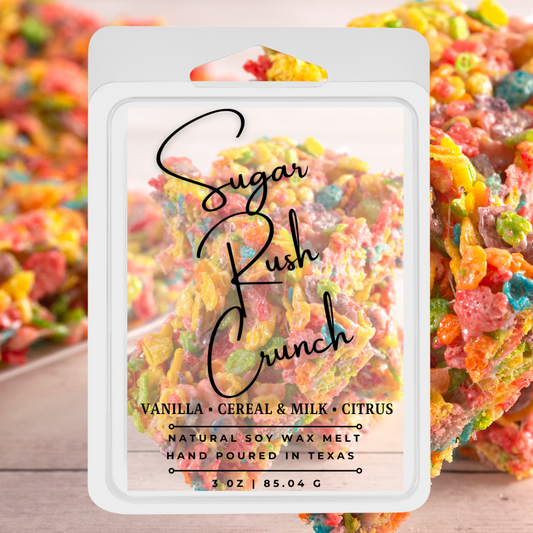 Handcrafted 3oz Sugar Rush Crunchscented wax melt by MomTee Creations